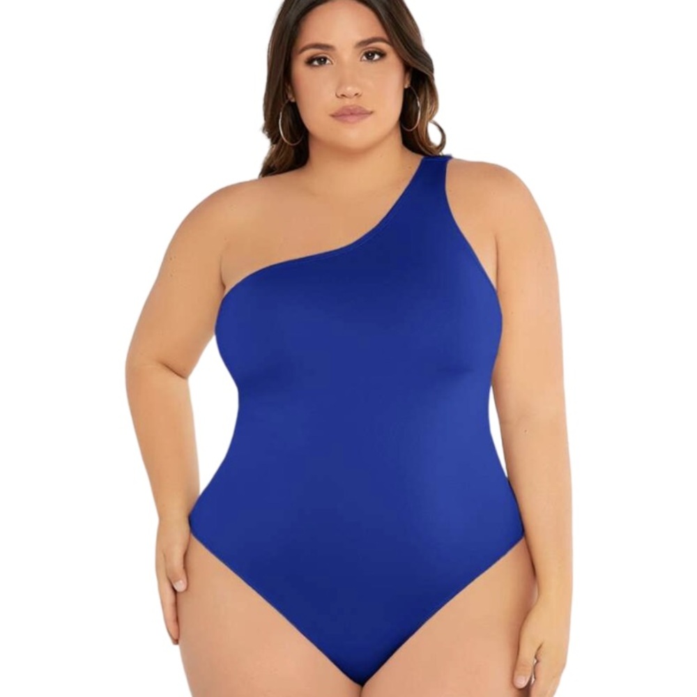 SHEIN Blue One Should Bodysuit